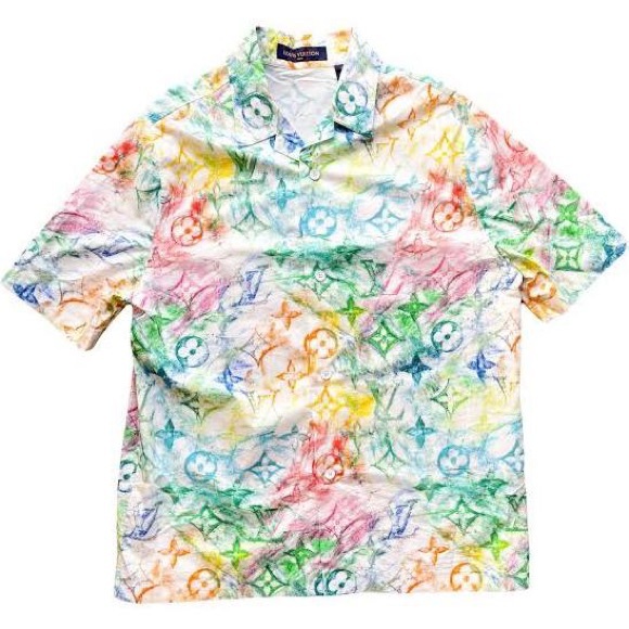 Louis Vuitton Pastel Monogram Button up Shirt - Picture 1 of 6